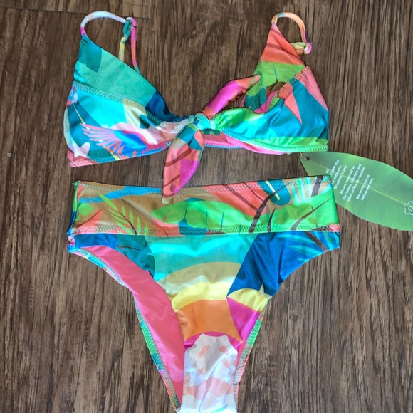 NWT Farm Rio Anthropologie Floral Bikini XS - Picture 7 of 8